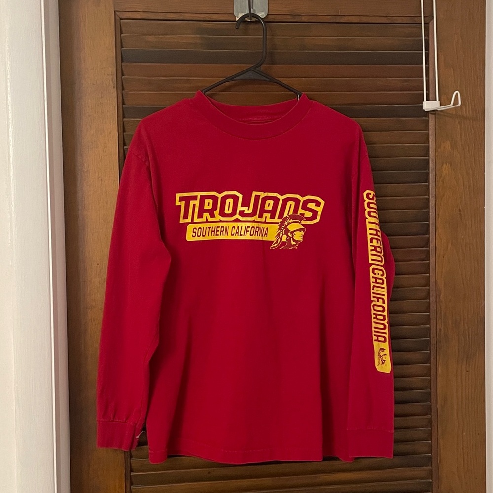 Red USC Trojans Long Sleeve Shirt